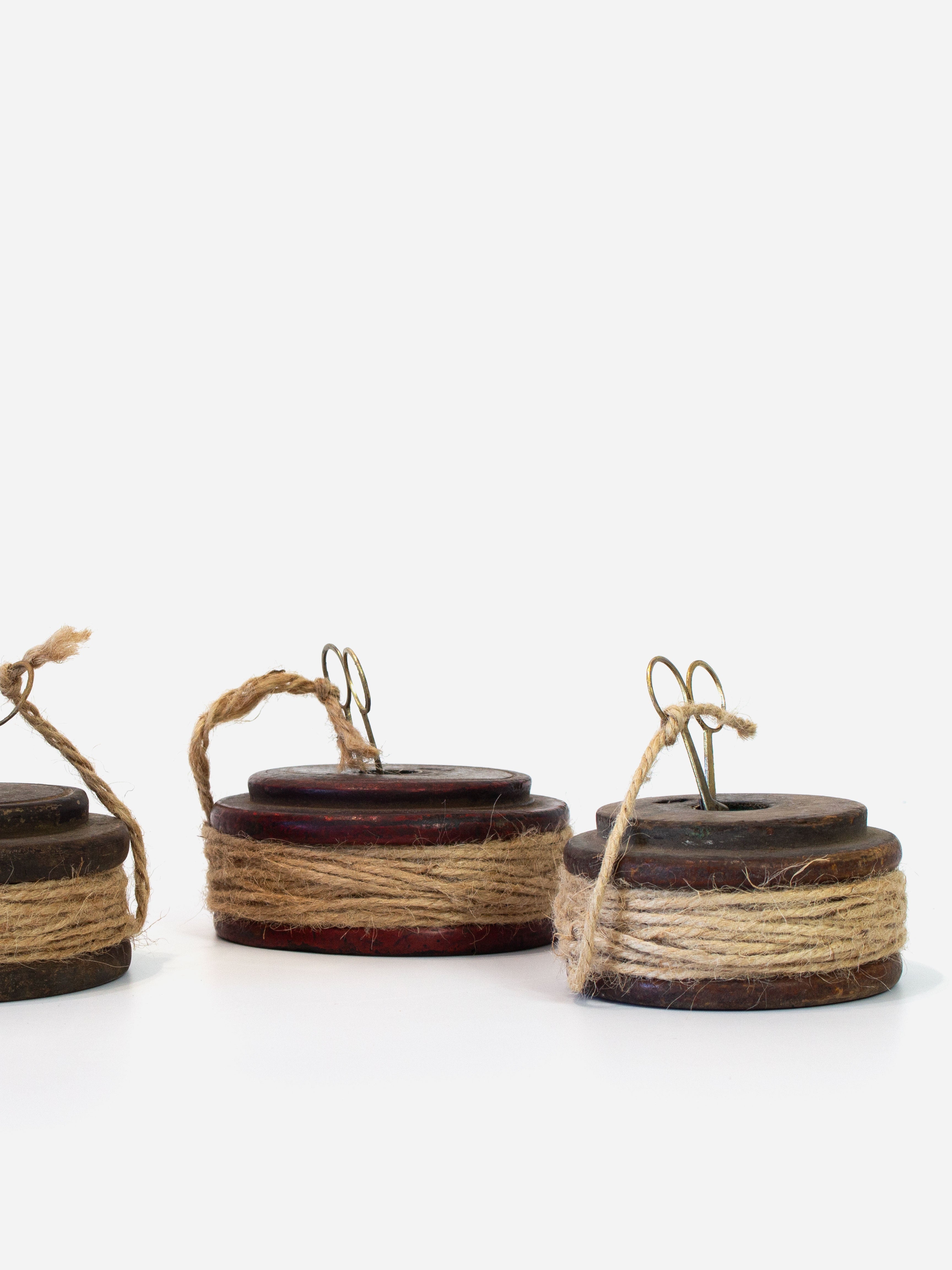 Wooden Bobbin with Rope