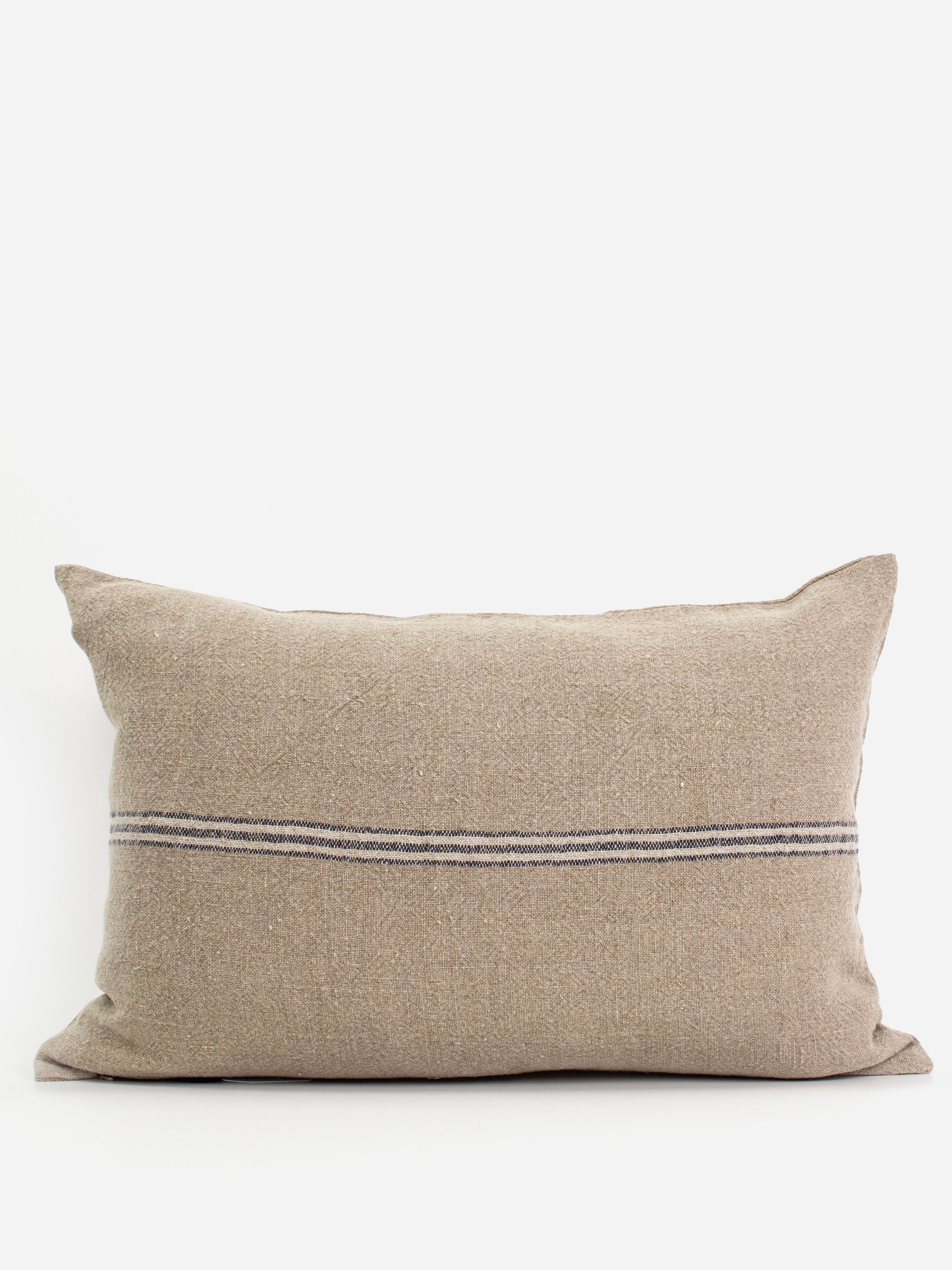 Woven Blue Stripe Cushion Cover