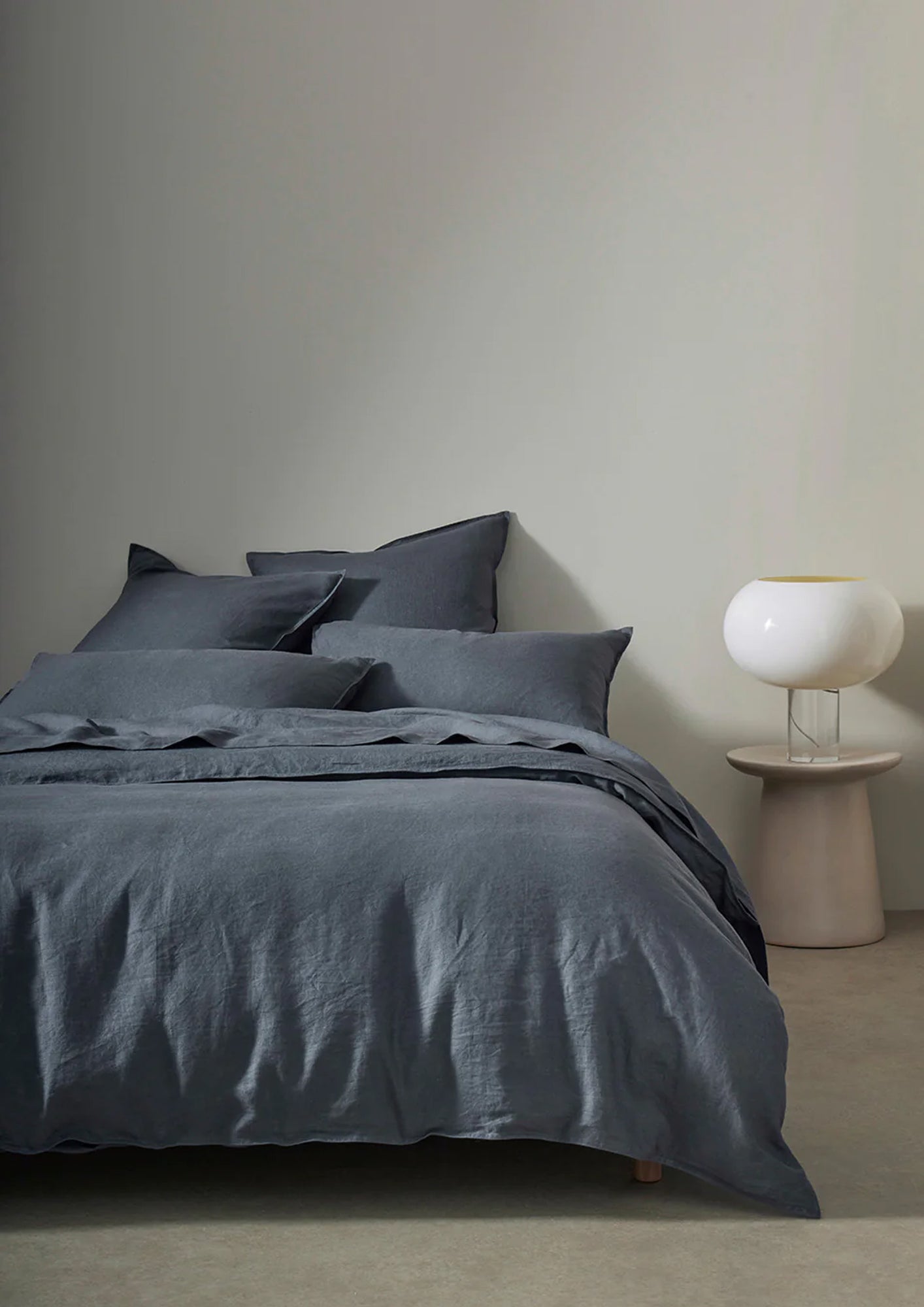 Ravello Linen Fitted Sheet - Denim