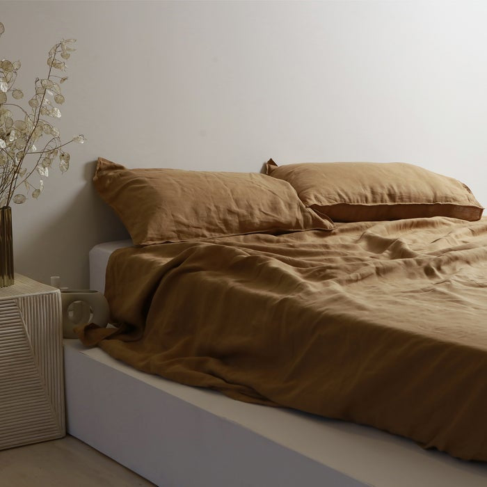 100% Linen Sheet Set - Ginger
