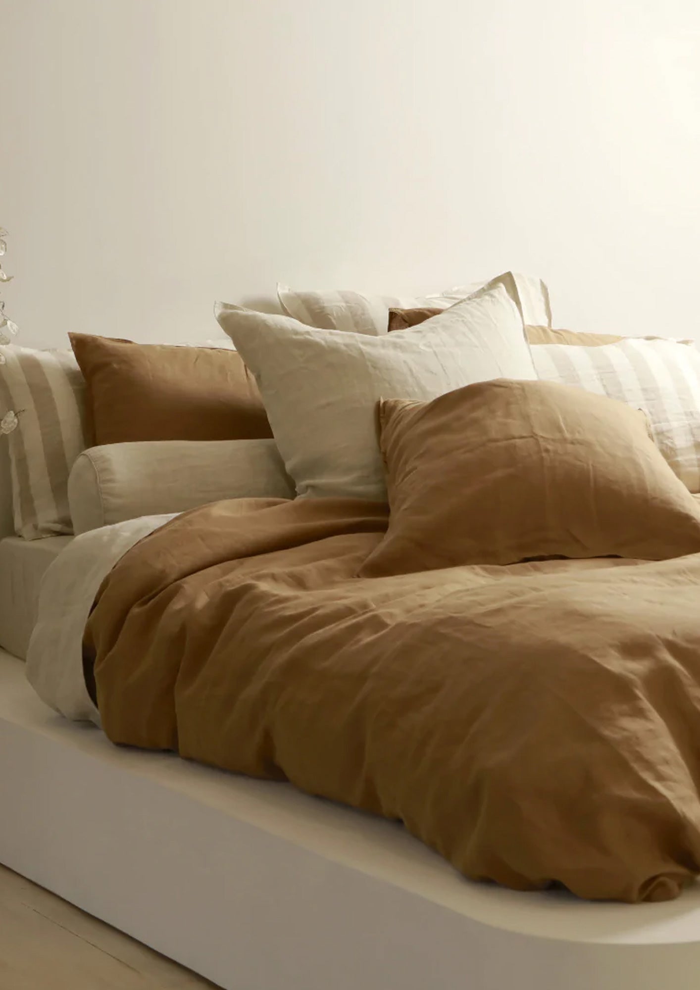 100% Linen Duvet Set - Ginger
