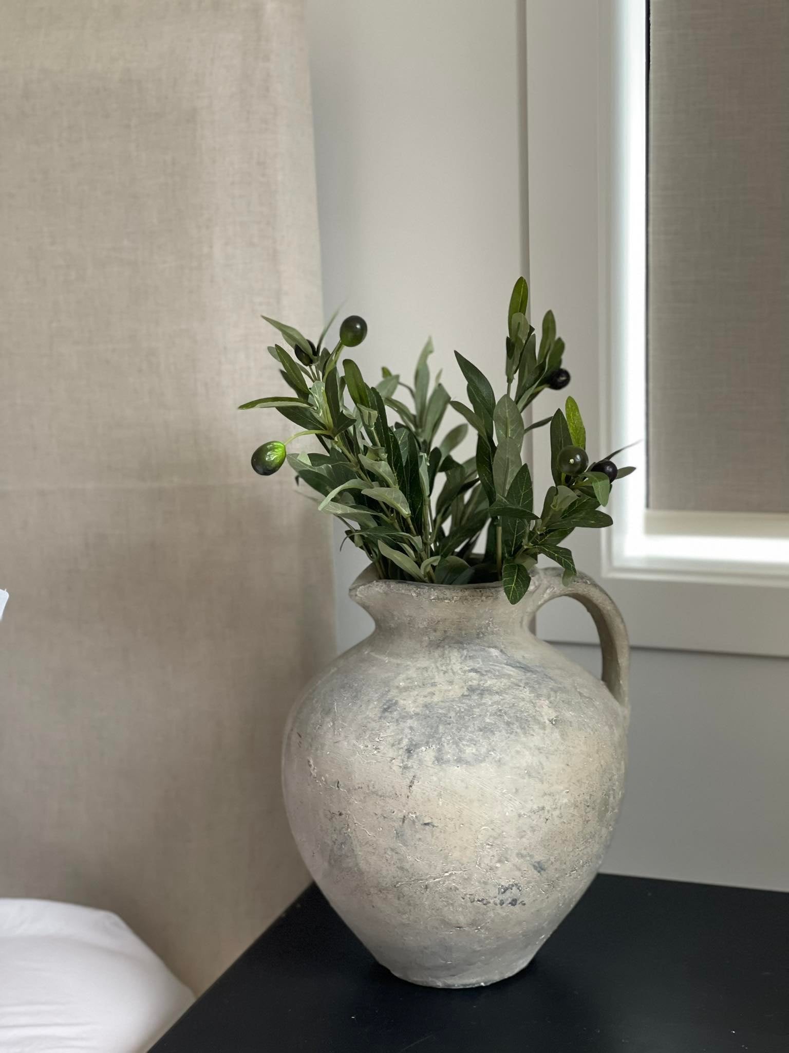 Tuscan Style Stone Jug - Large