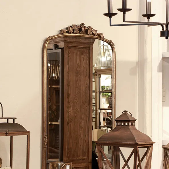 Belle Vie Antique Gold Floor Mirror