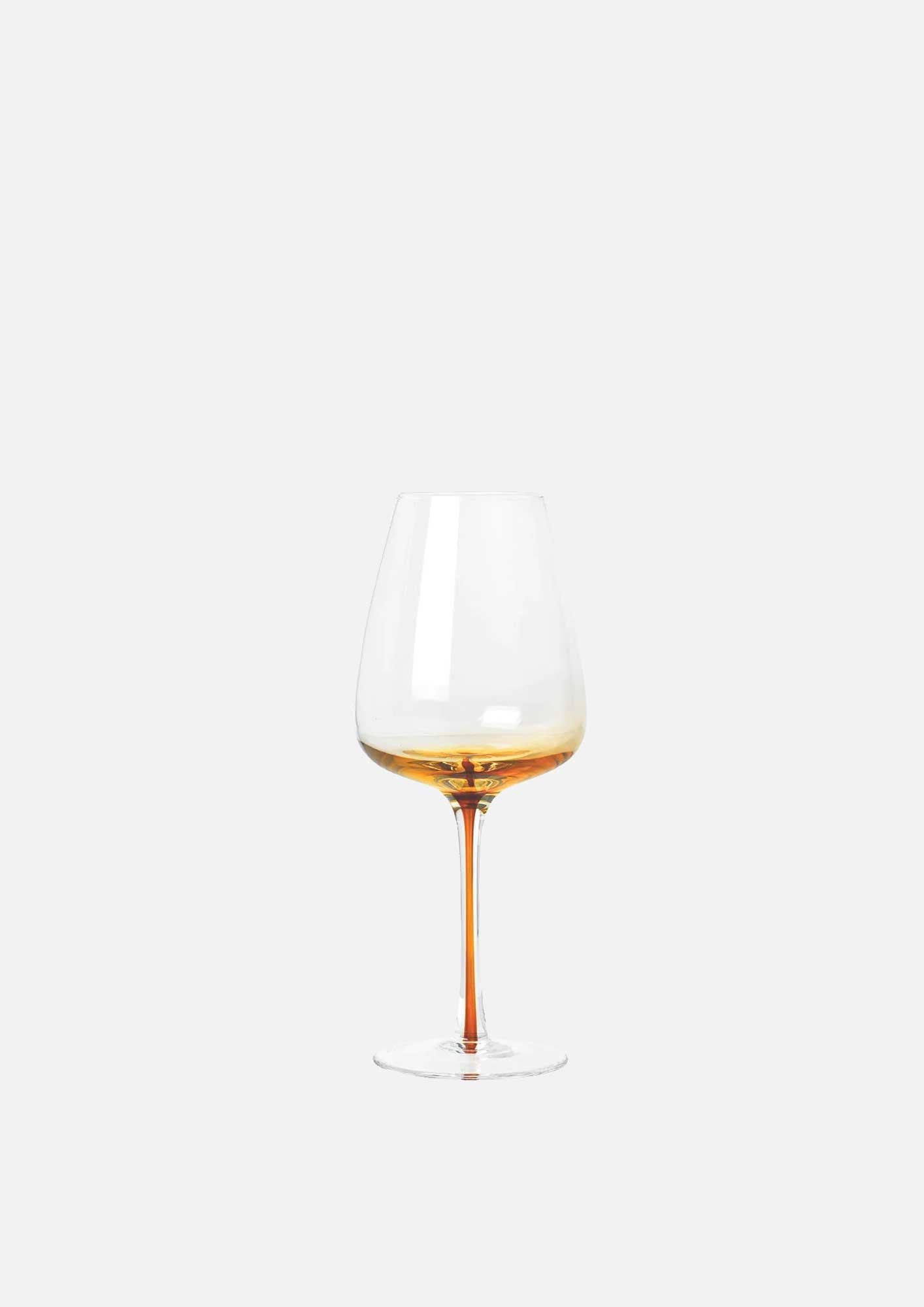 Broste Amber White Wine Glass