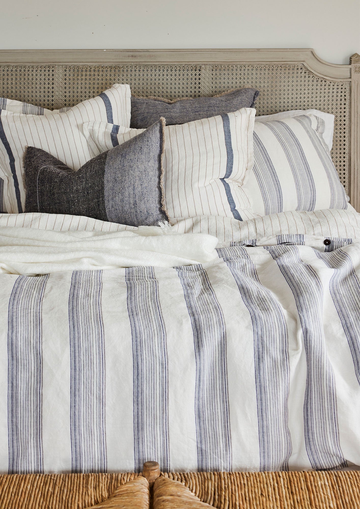 Capri Stripe Linen Duvet