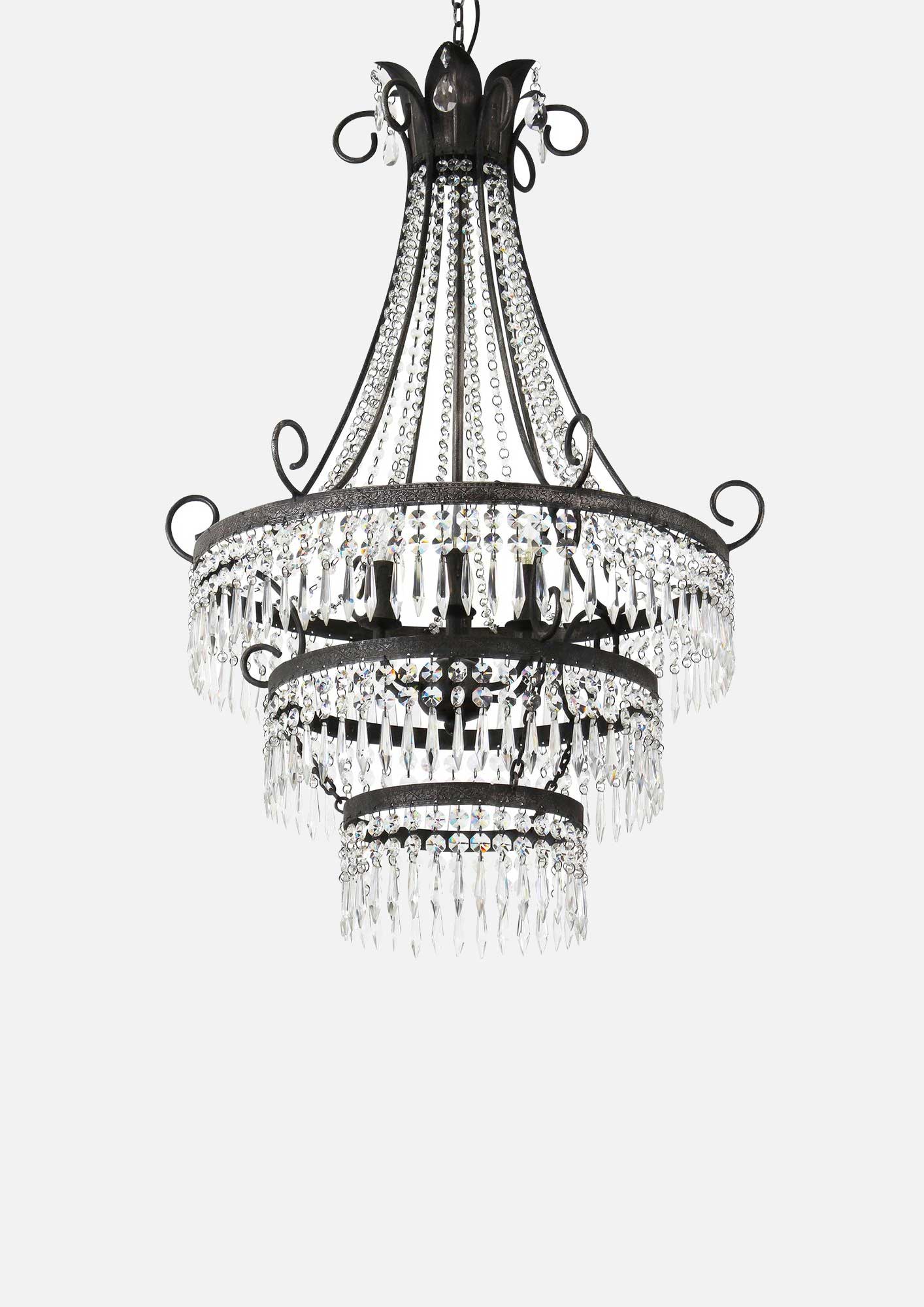 Diana 6 Light Cut Glass Chandelier