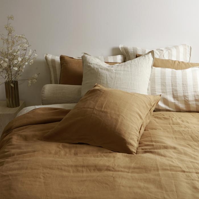 100% Linen Duvet Set - Ginger
