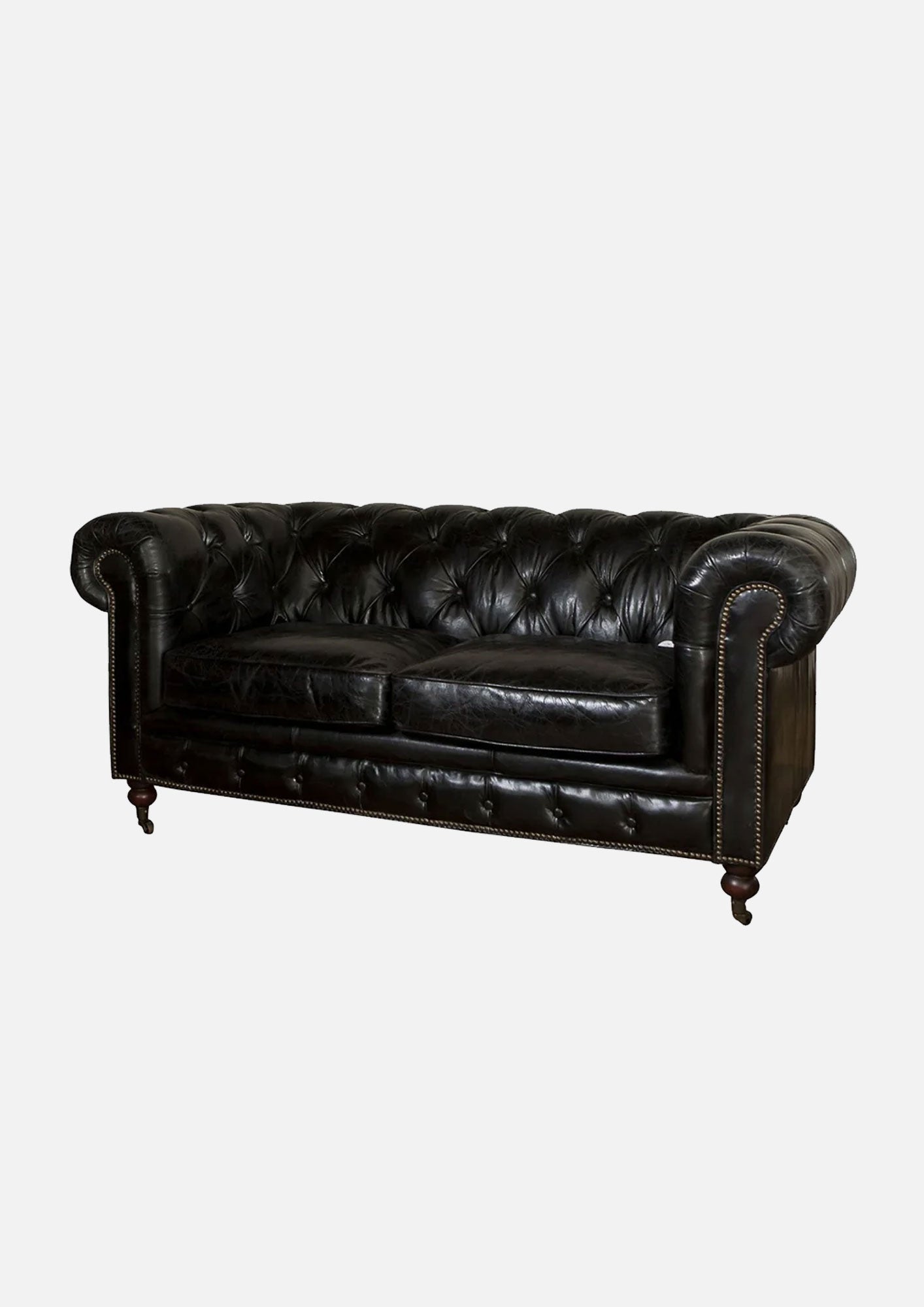 Attwood Court Leather Sofa | Black