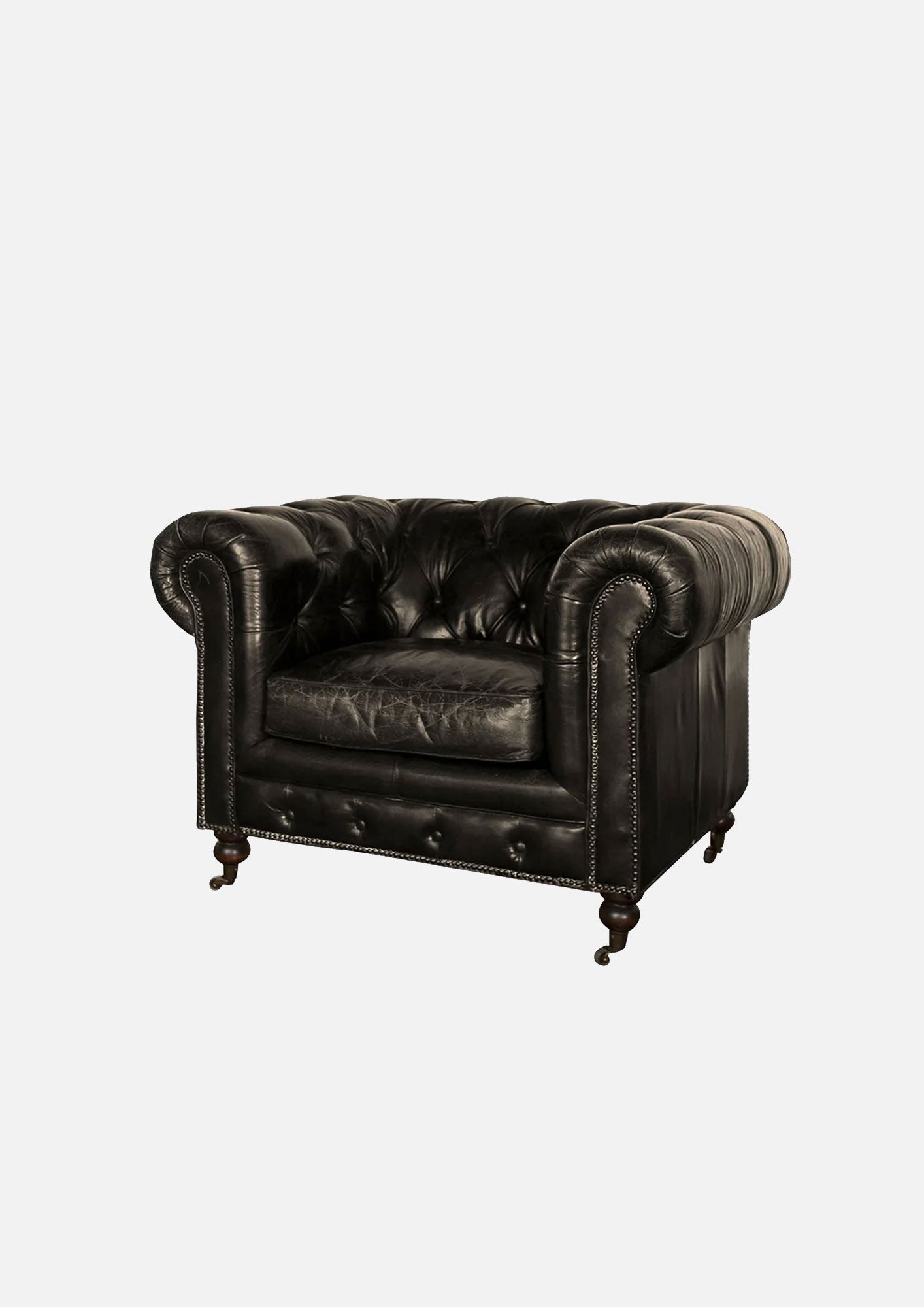 Attwood Court Leather Sofa | Black