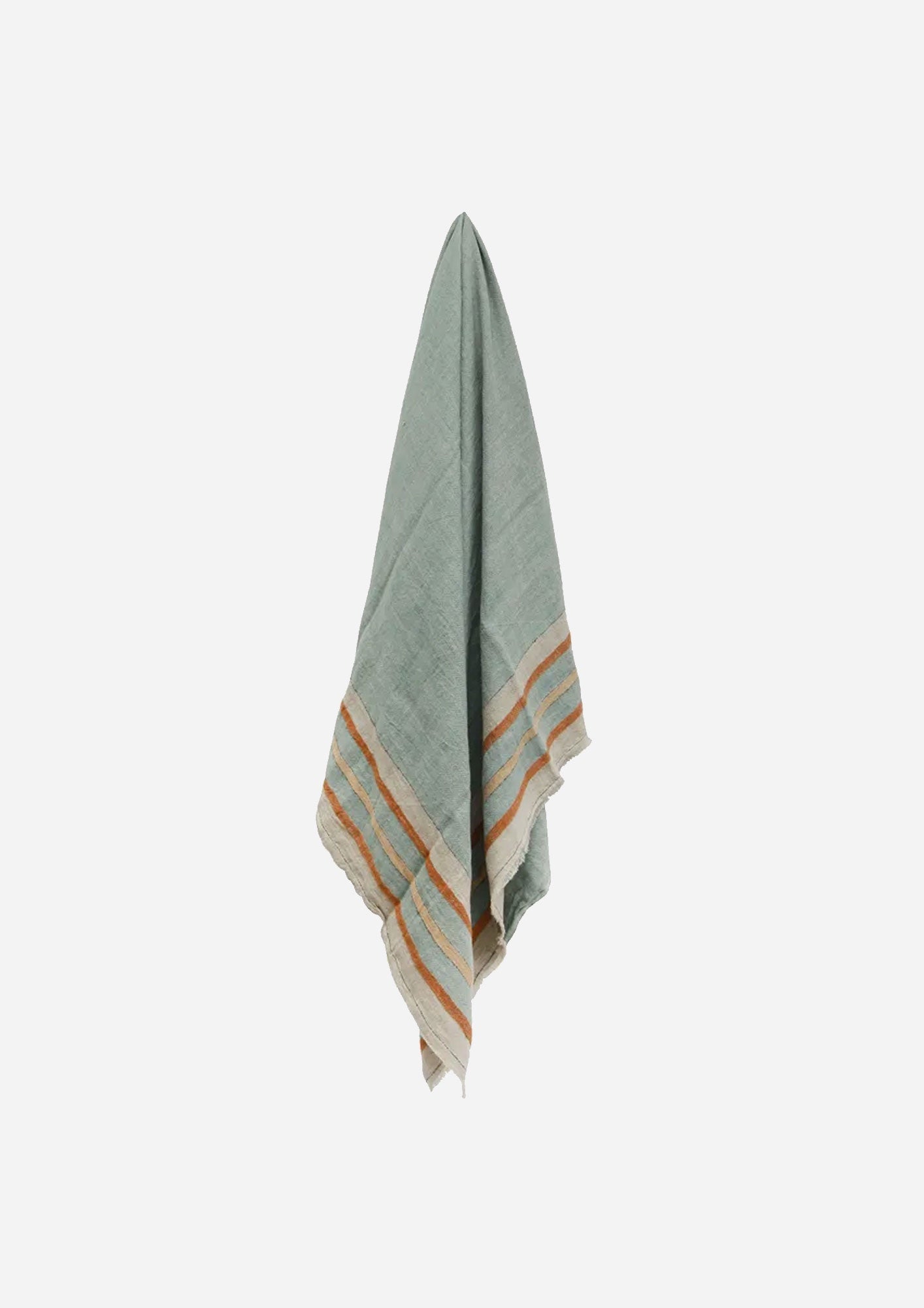 Herringbone Stripe Linen Throw