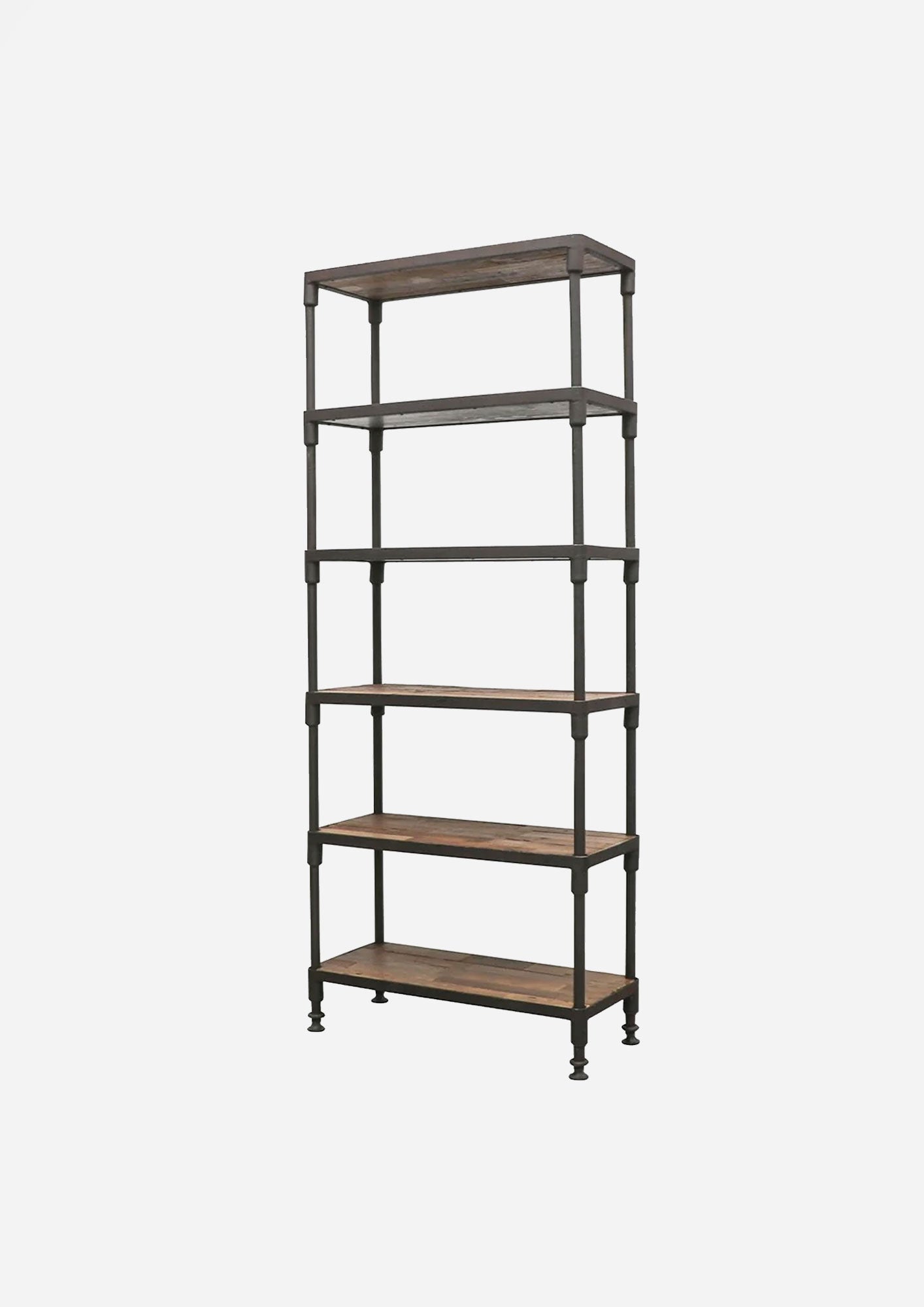 Industrial Metal Bookshelf - Narrow