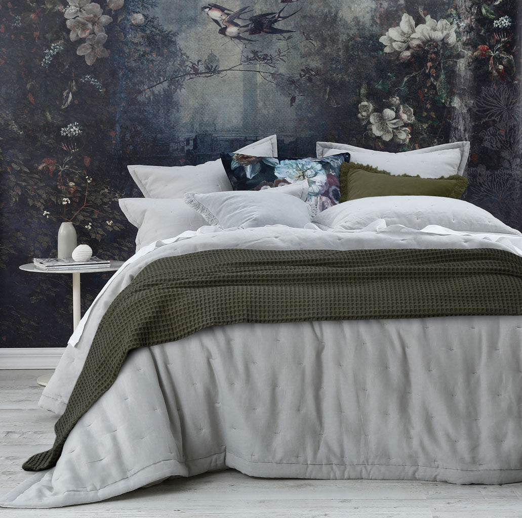 Laundered Linen Bedspread Set