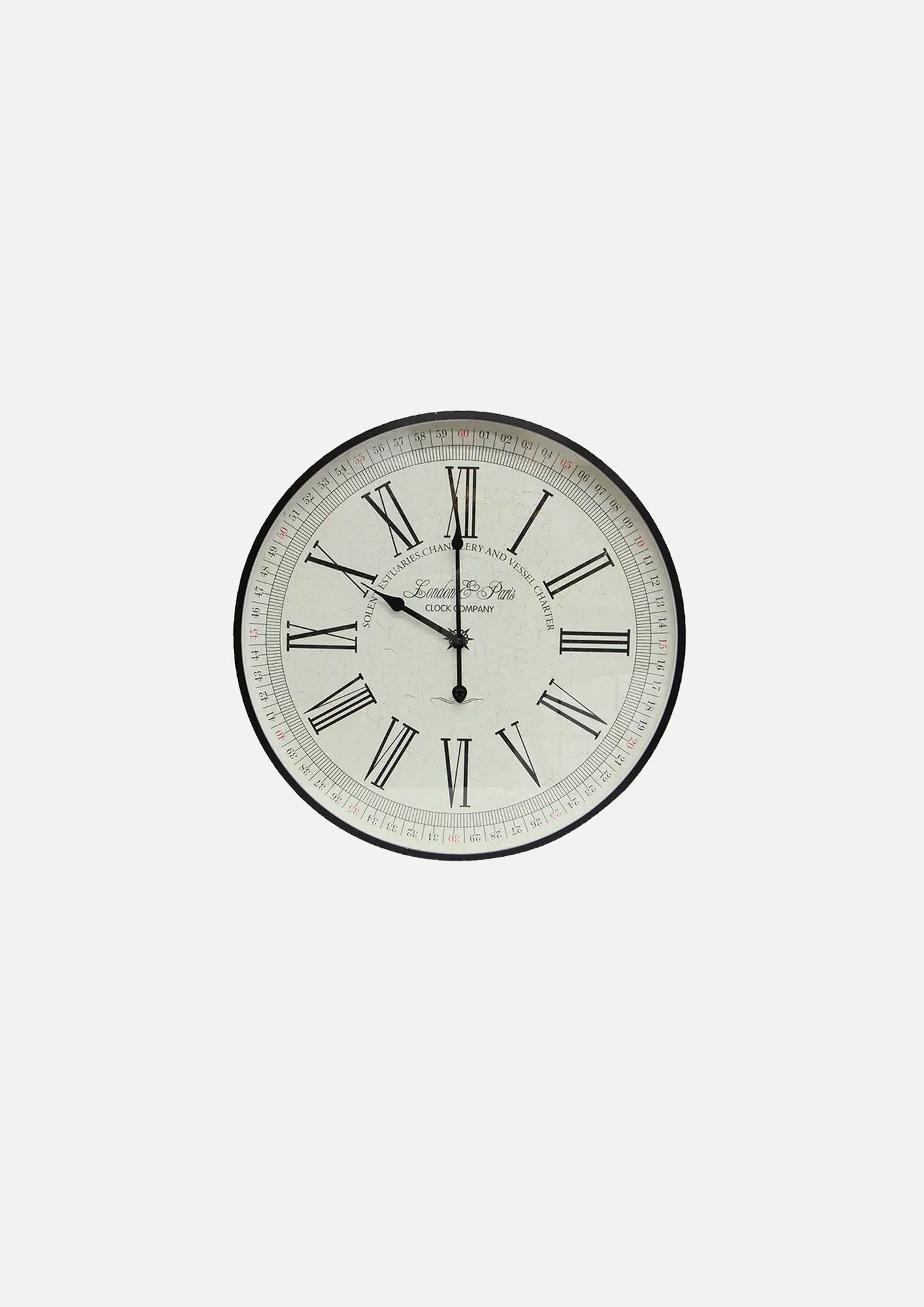 Noir Compass Wall Clock