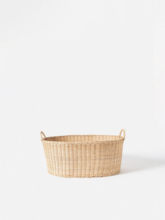 Oval Rattan Laundry Basket