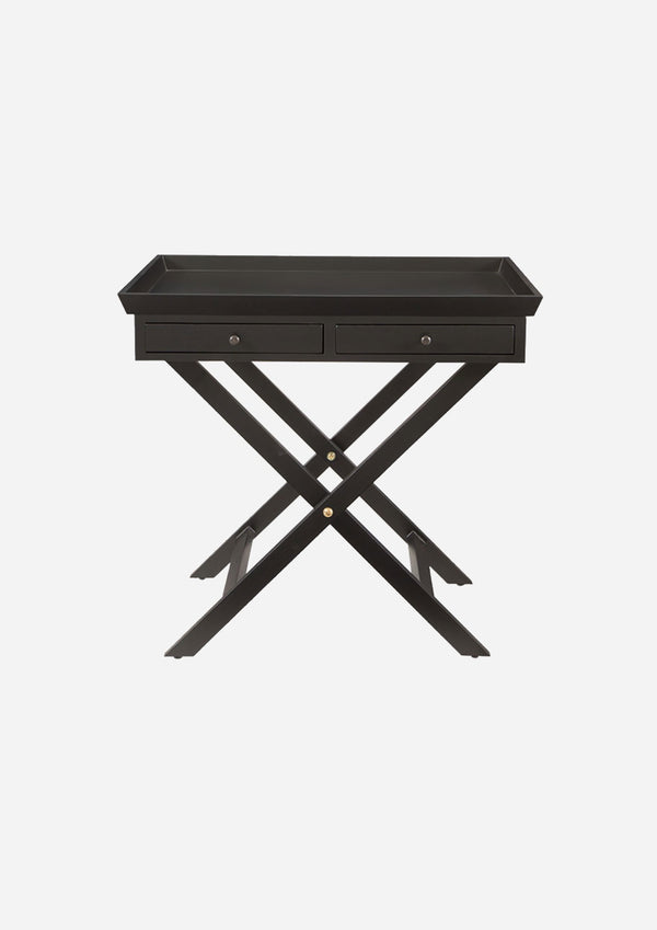 Penrose Cross Leg Side Table | Black