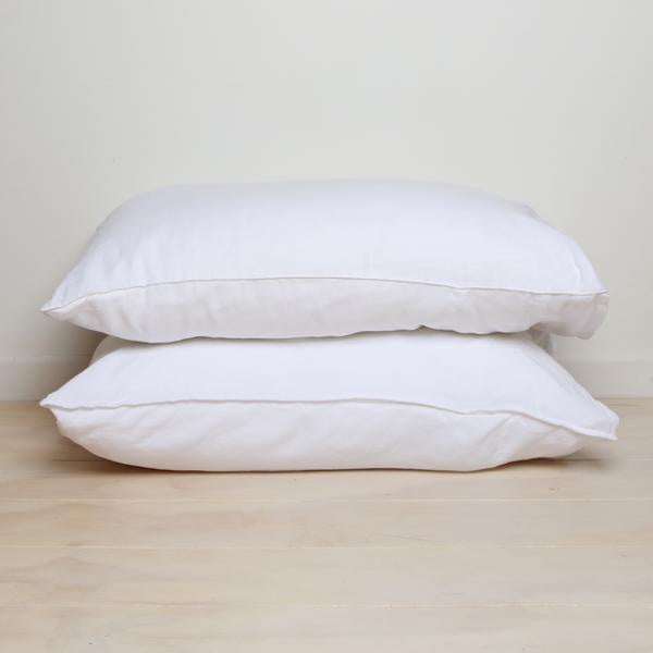 100% Linen  Pillowcase Pair- White