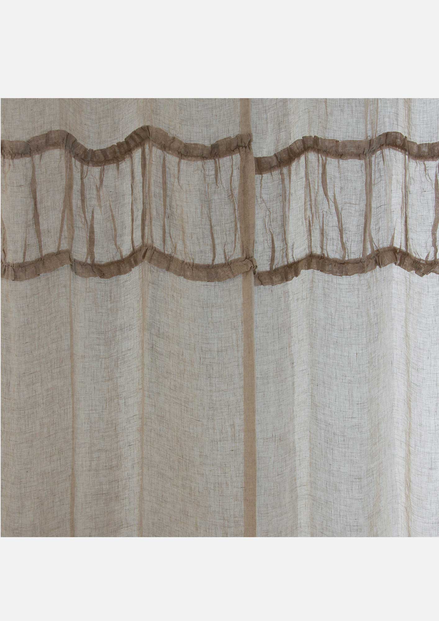 Ruffles Linen Curtain Natural