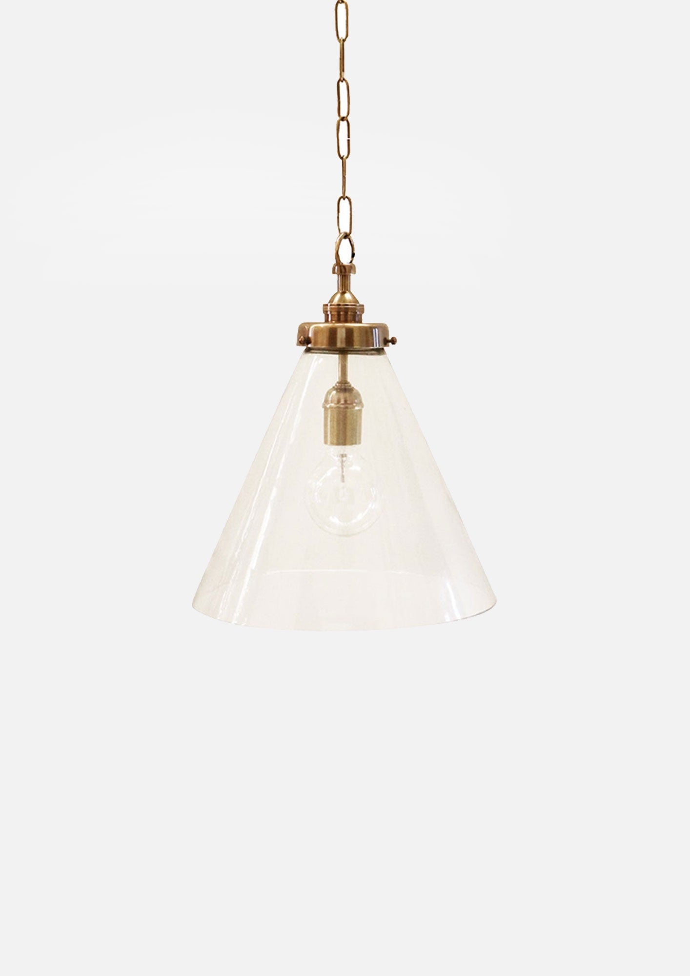 Vitrene Medium Brass Glass Light