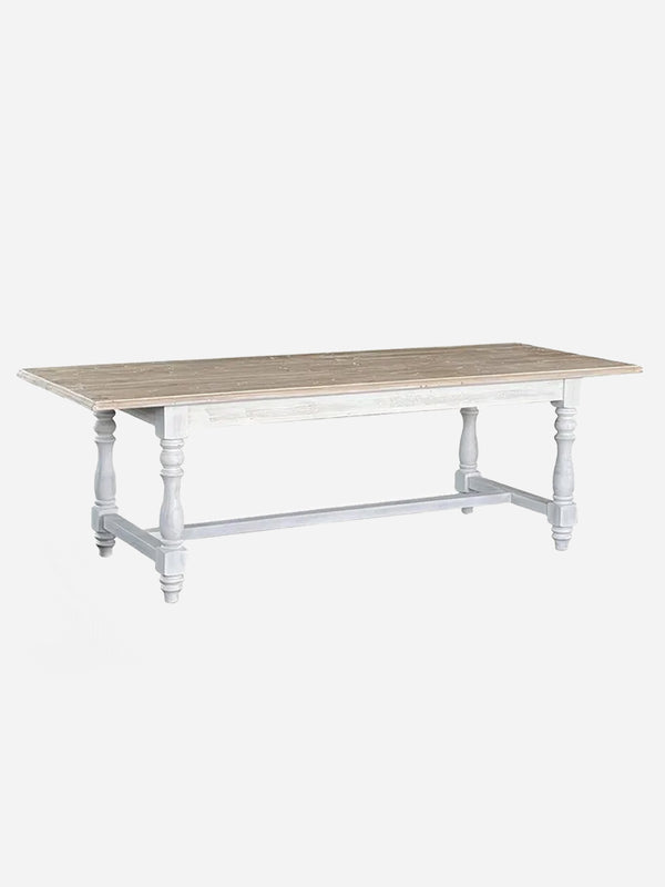 Victoria Dining Table  |  White Wash