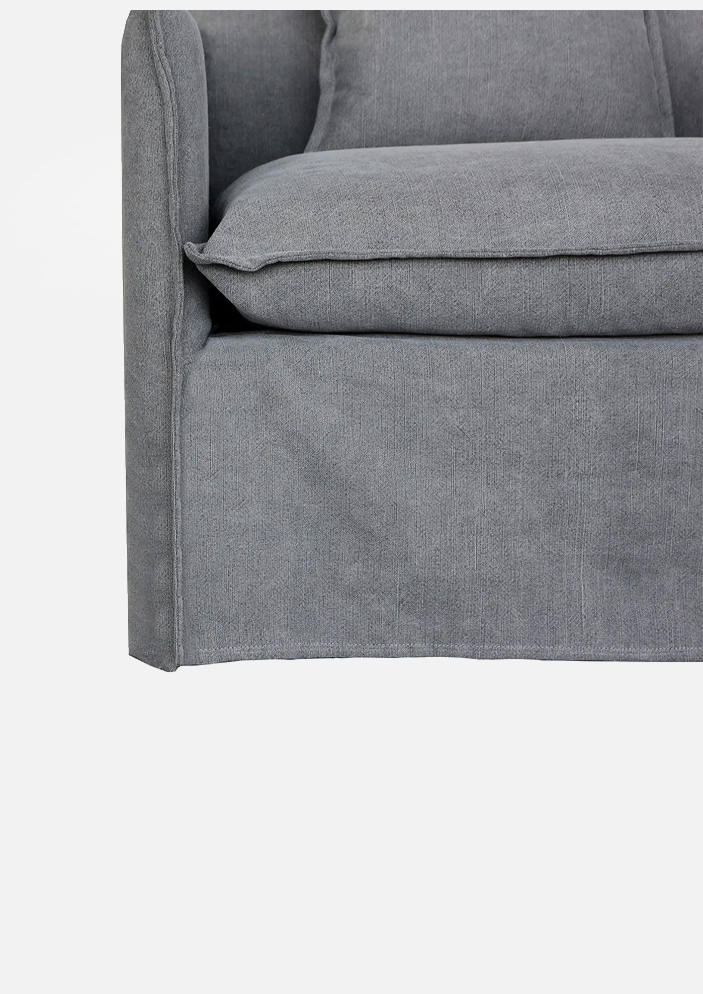 Wallace Slip Cover Sofa | Dark Grey
