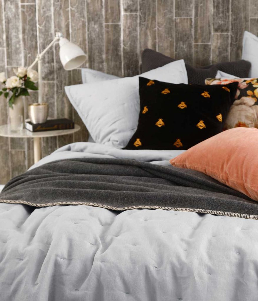 Laundered Linen Bedspread Set