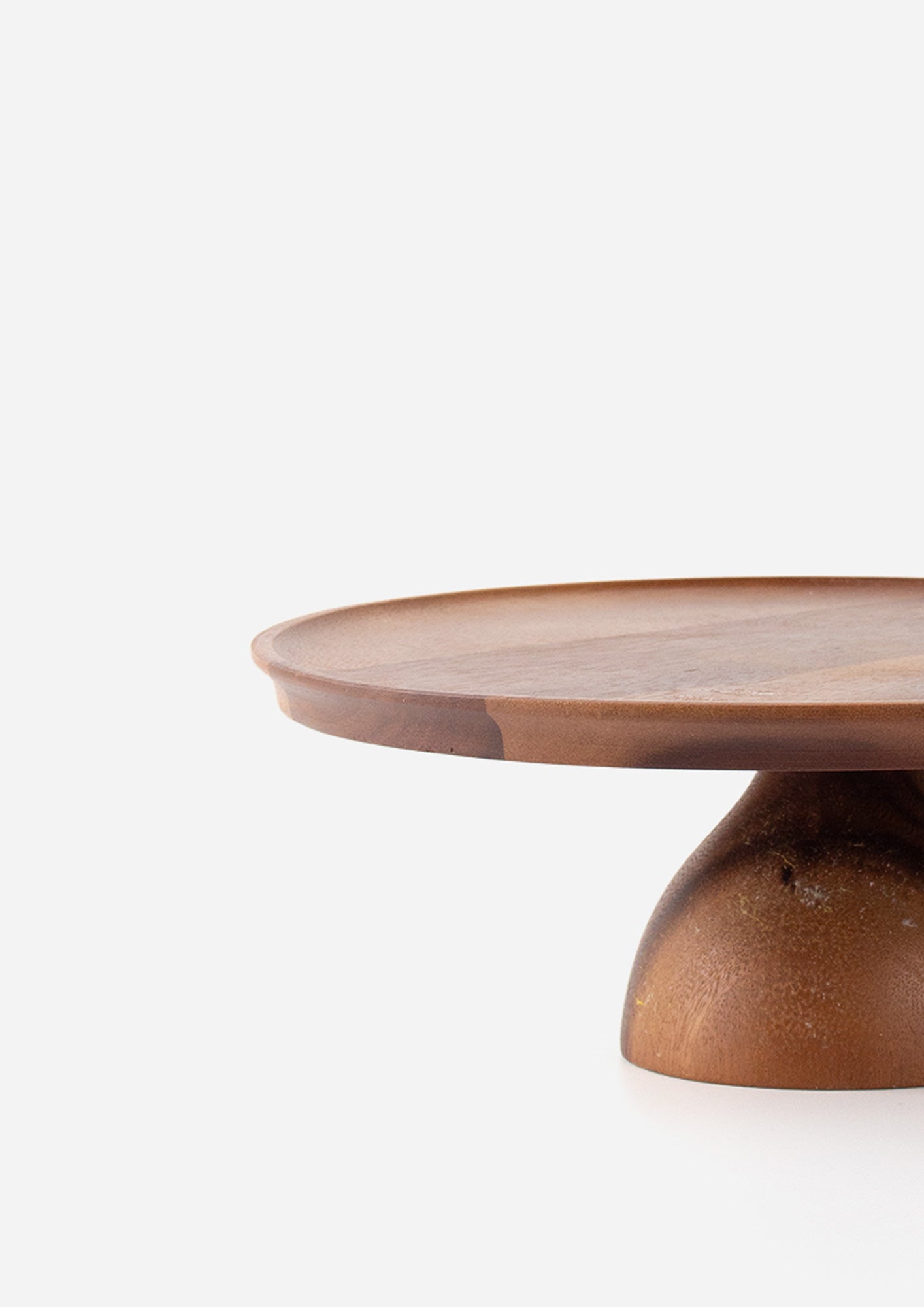 Acacia Footed Cake Stand