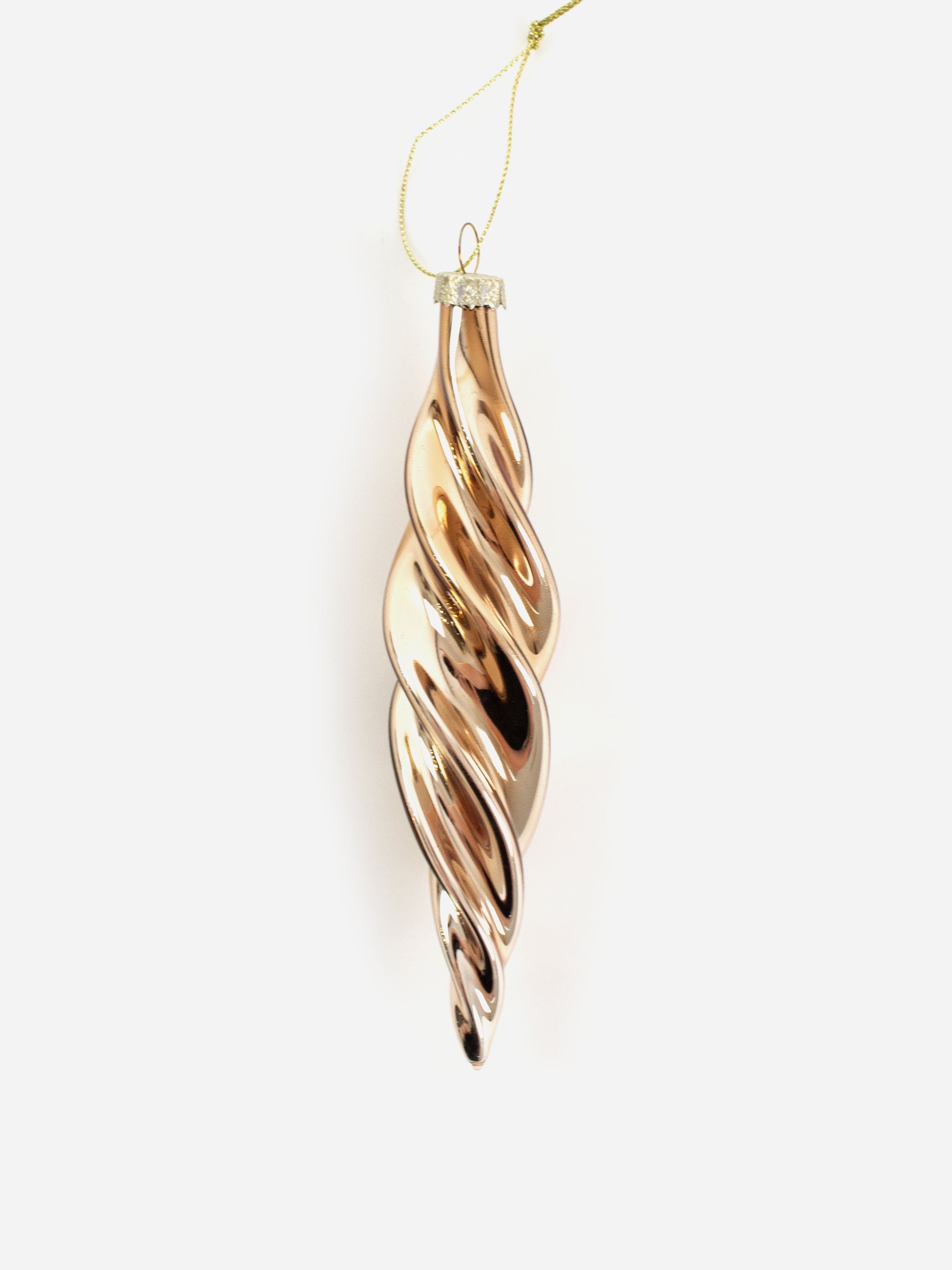 Aged Gold Spiral Bauble