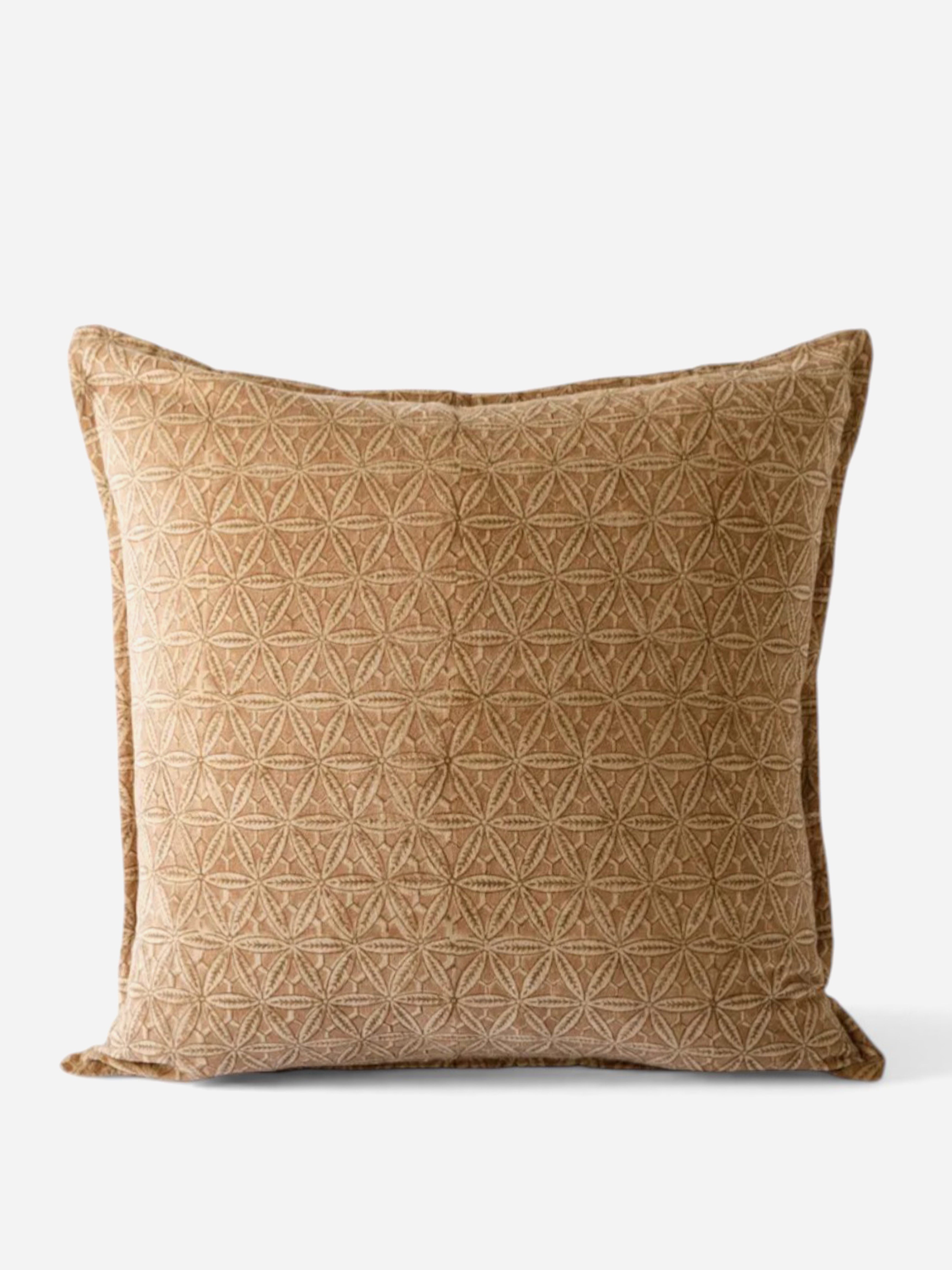 Amelie Handblock Velvet Cushion Cover
