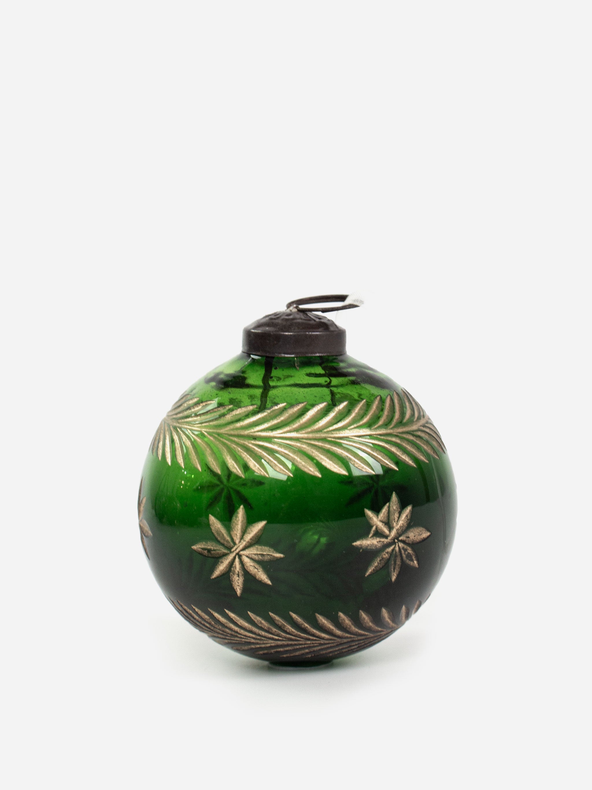 Amina Green Hanging Glass Bauble