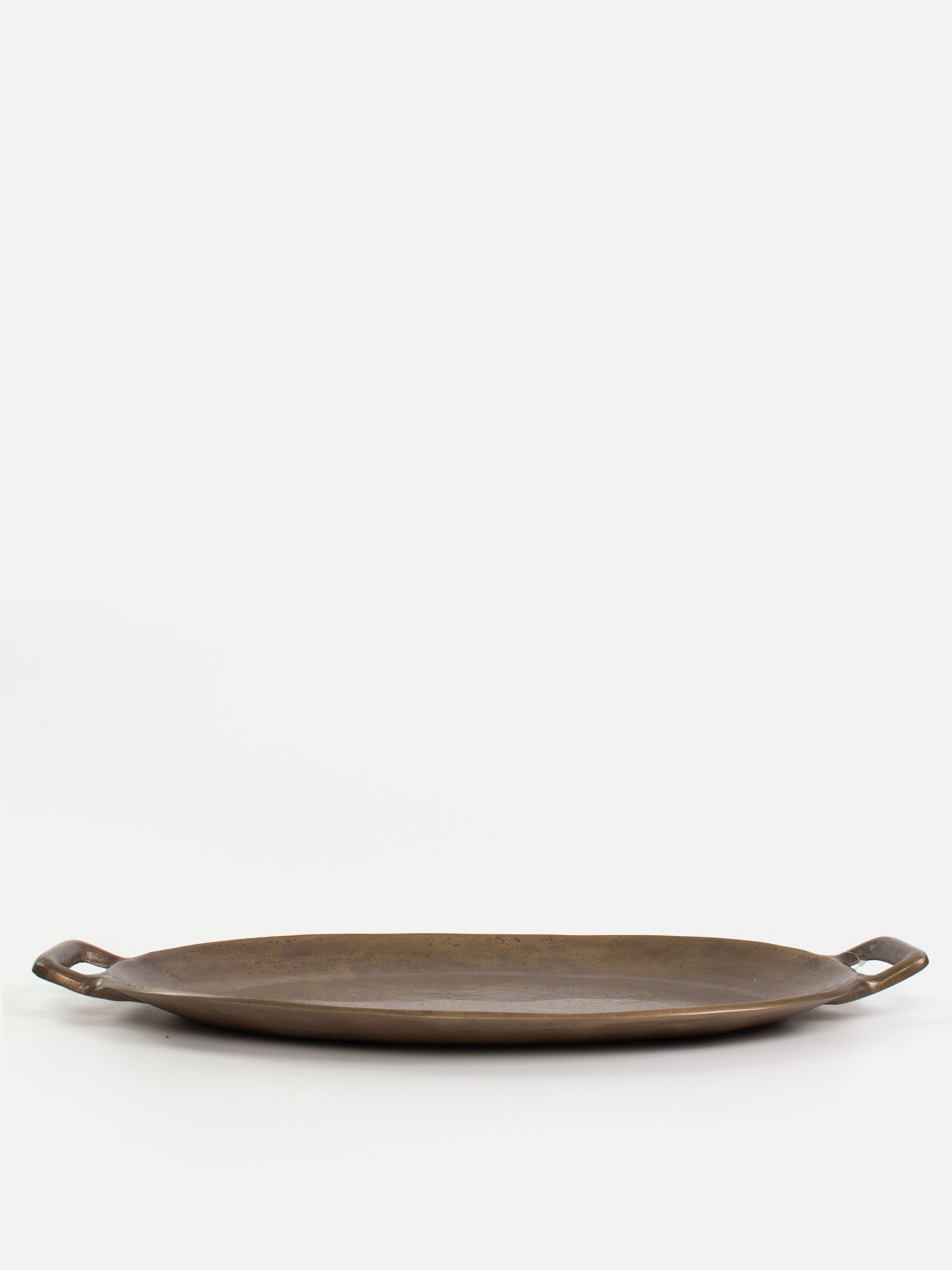 Antique Brass Finish Oval Tray