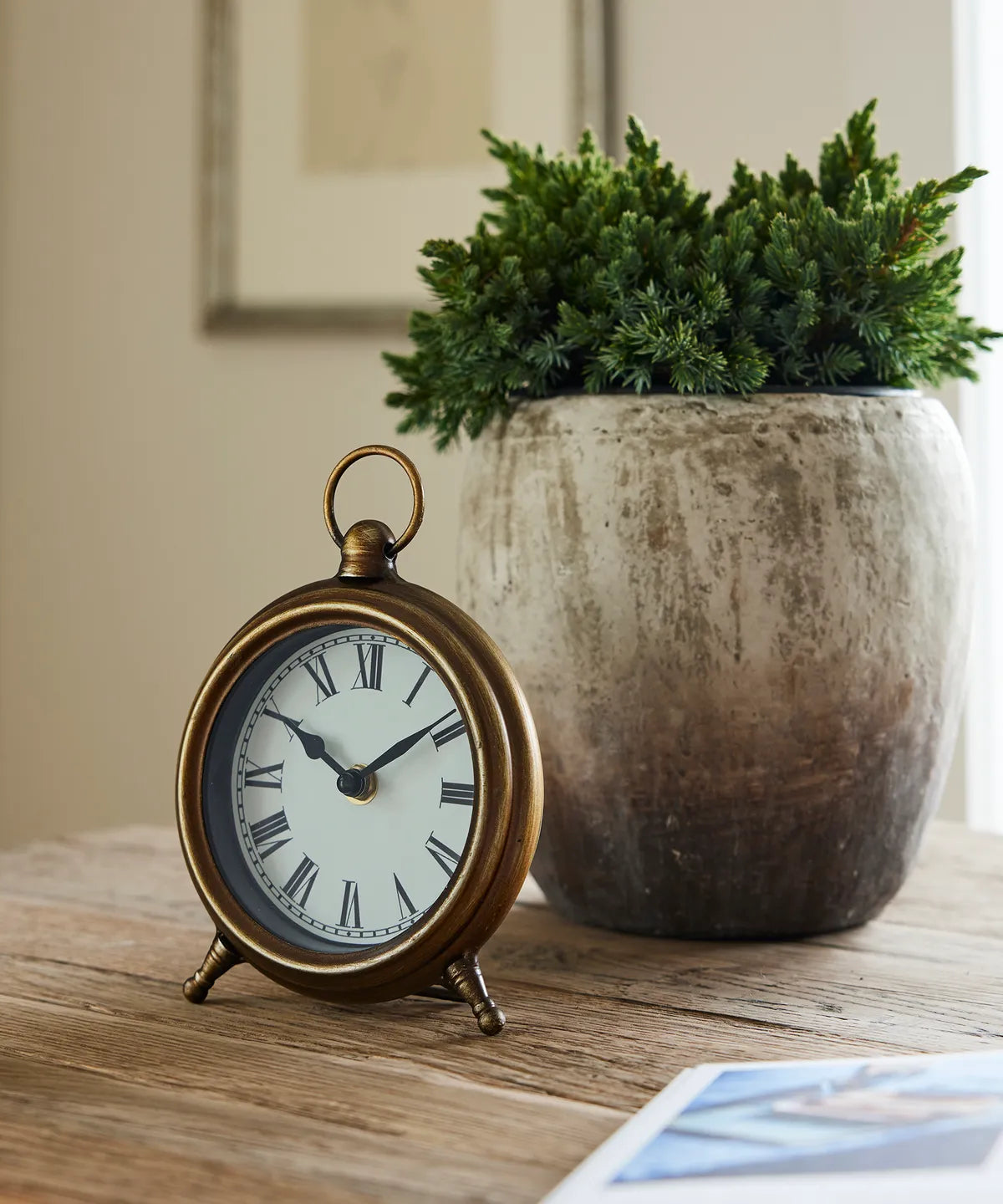 Antique Gold Desk Clock