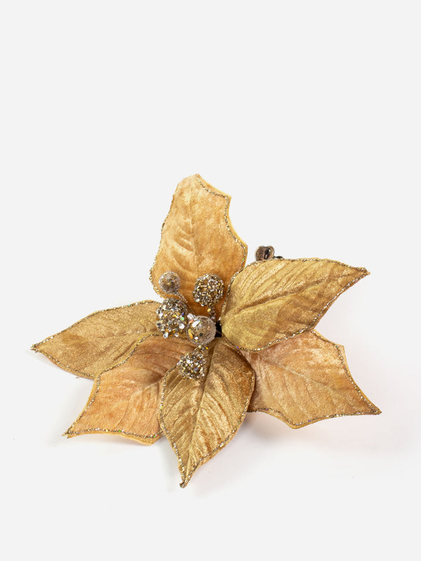 Aria Large Gold Poinsettia