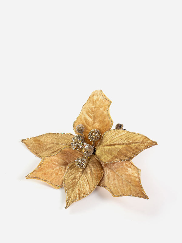 Aria Medium Gold Poinsettia