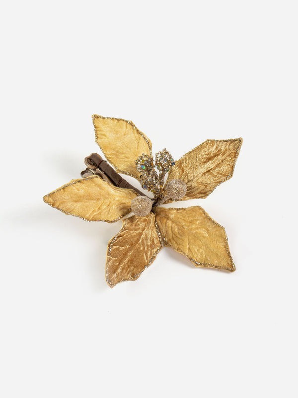 Aria Small Gold Poinsettia