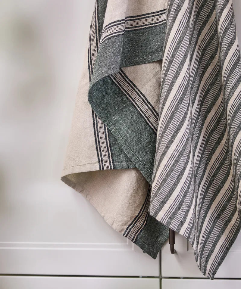 Atelier Green Stripe Tea Towel