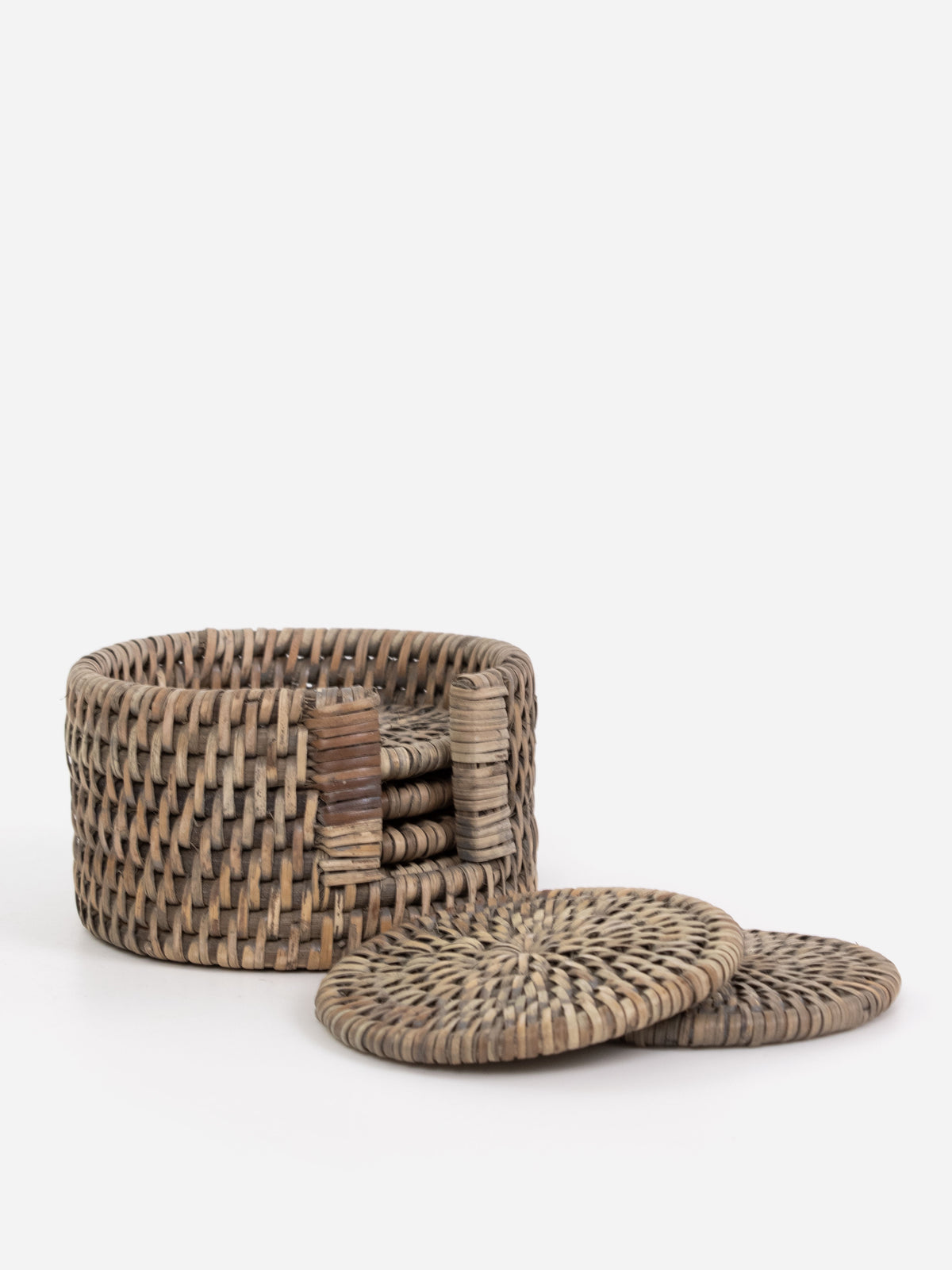 Autumn Rattan Coaster Set