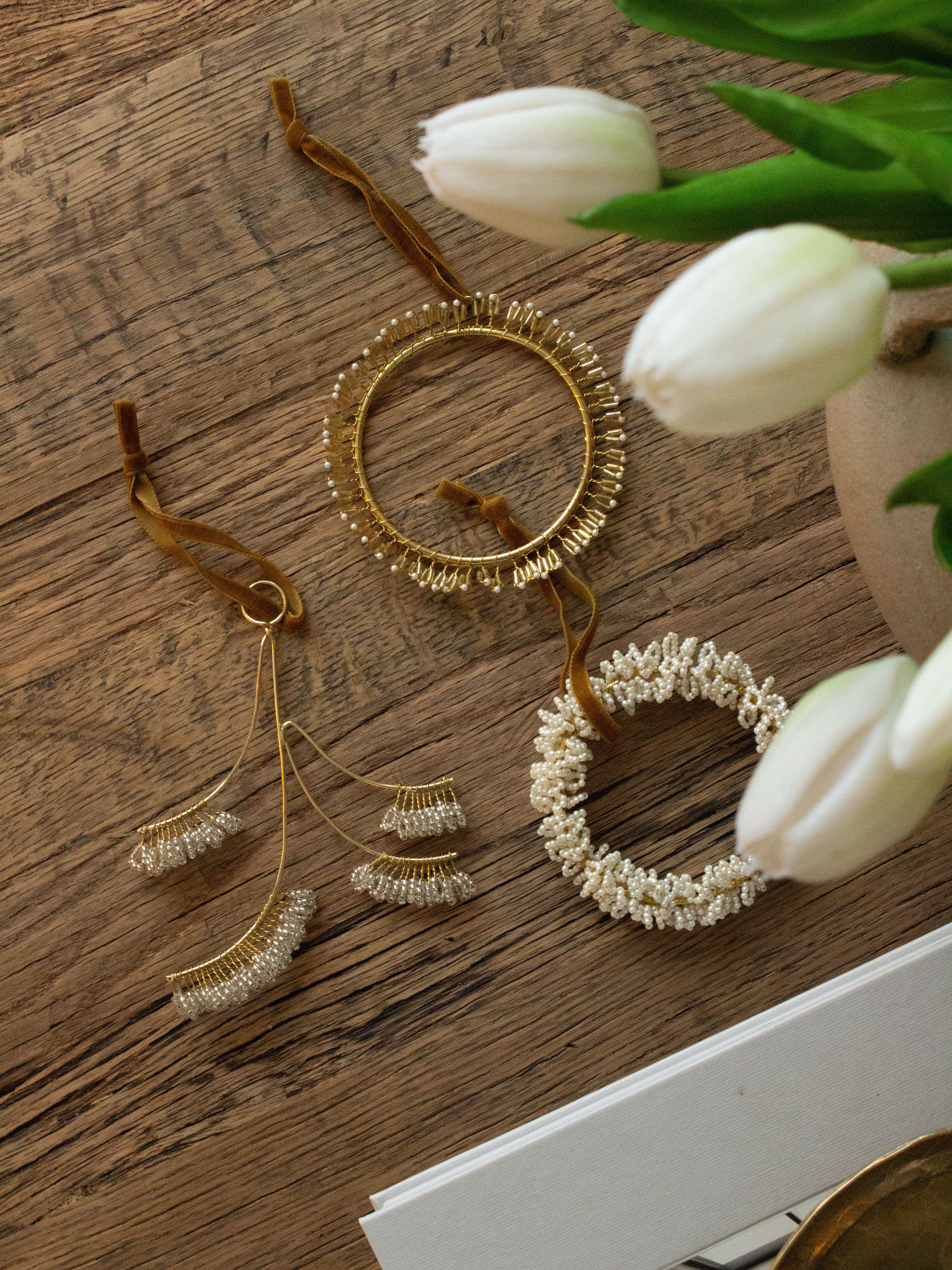 Hanging Beaded Stems Decoration