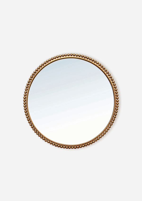 Beaded Round Mirror