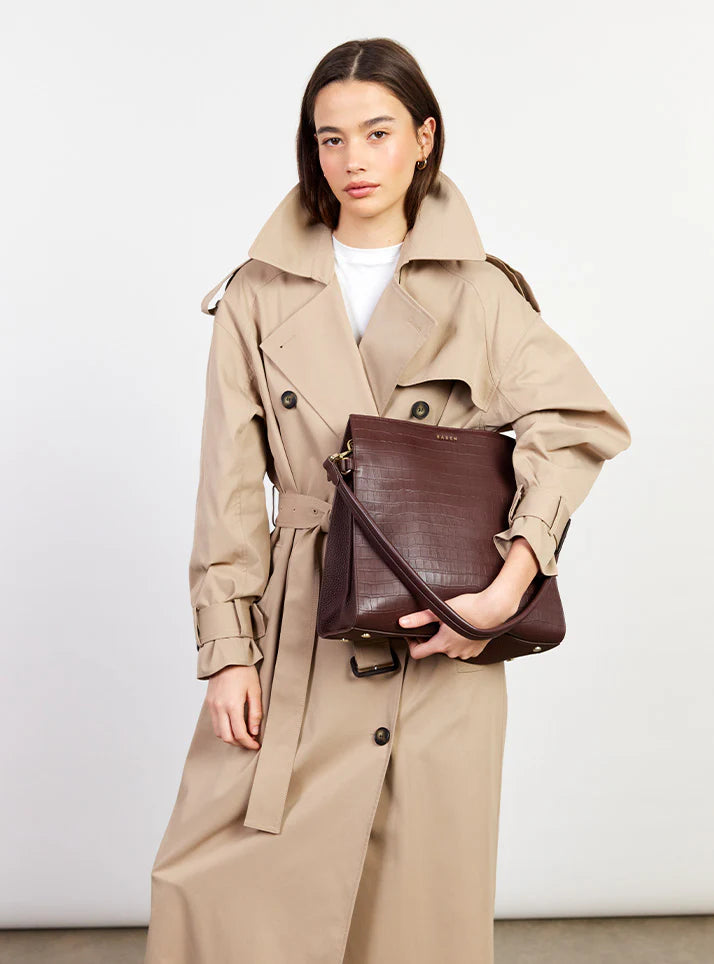 Beatrice Croc Shoulder Bag