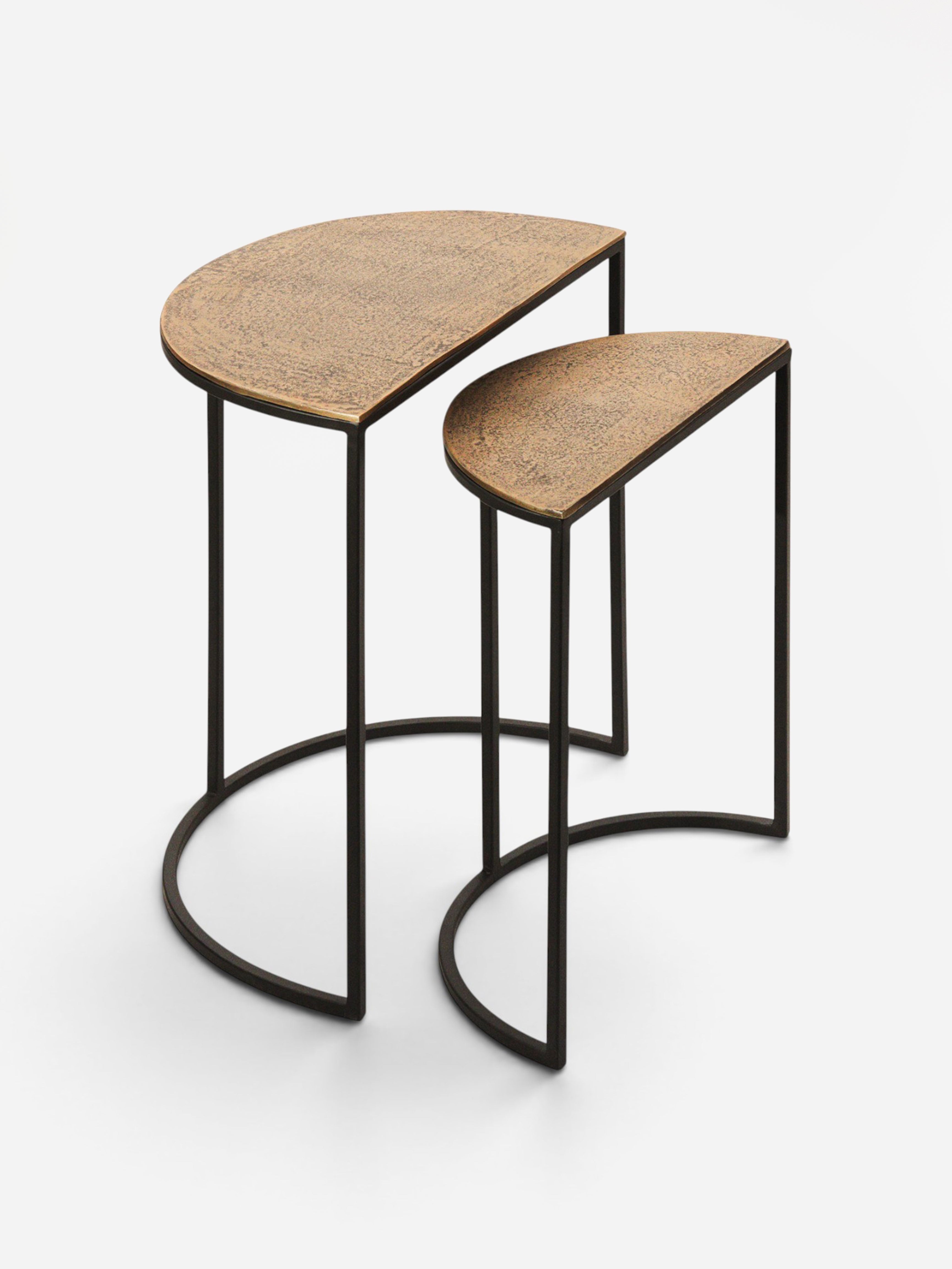 Berlin Half Round Nesting Side Table