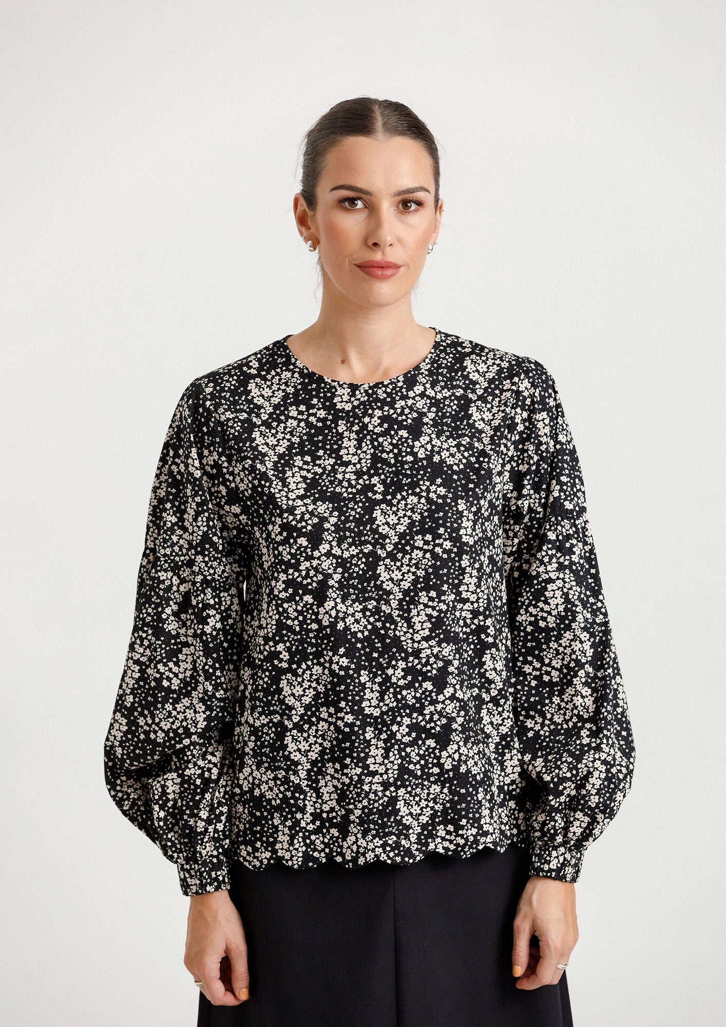 Billow  Dark Ditsy Top