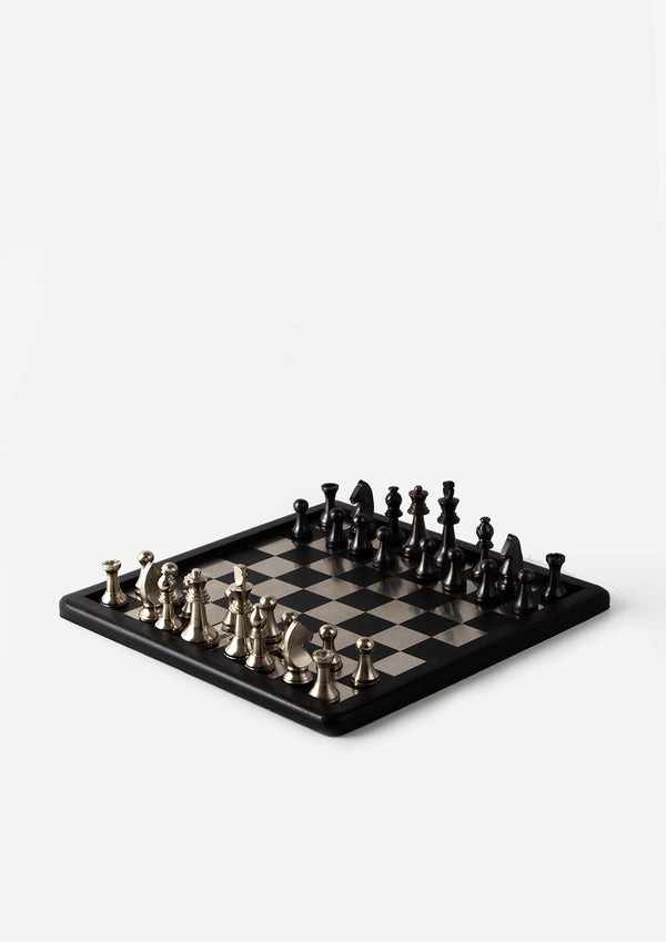 Black Classic Chess Set 33cm