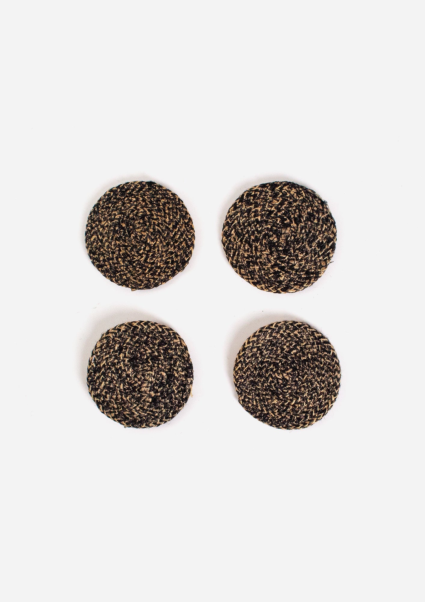 Black Seagrass Coaster Set