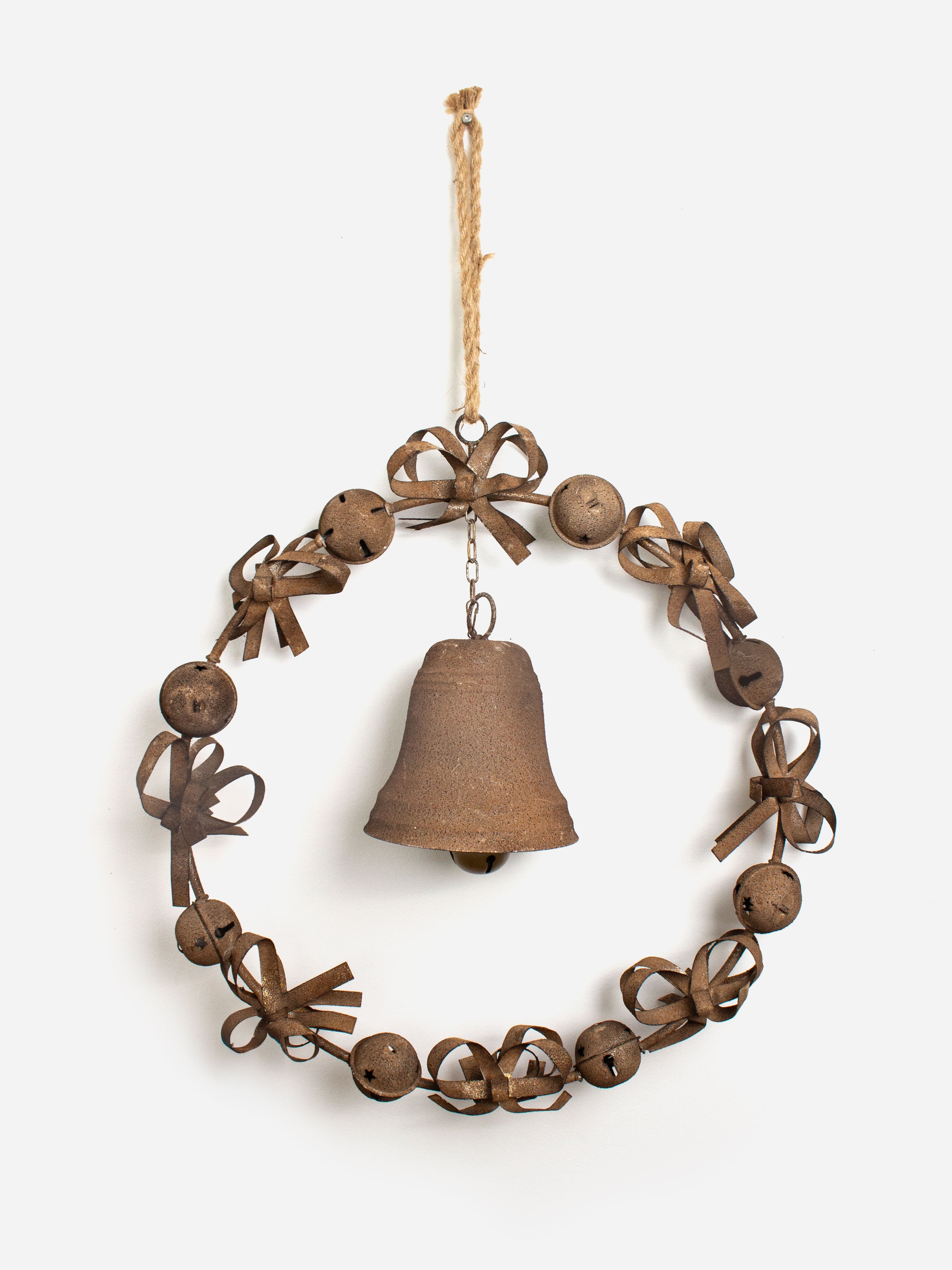 Bow & Bell Rust Wreath