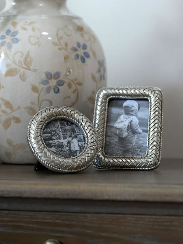 Braided Rope Round Photo Frame