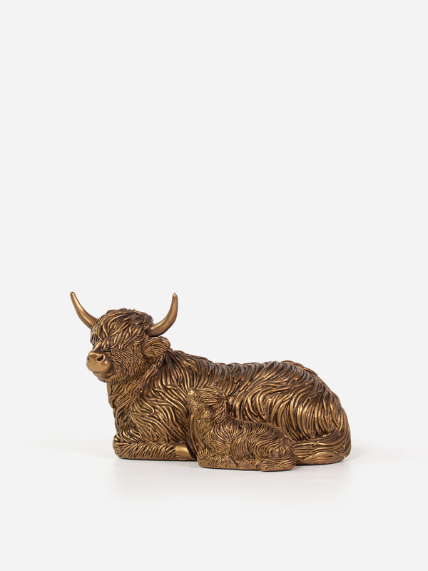 Bronze Highland Cow & Calf