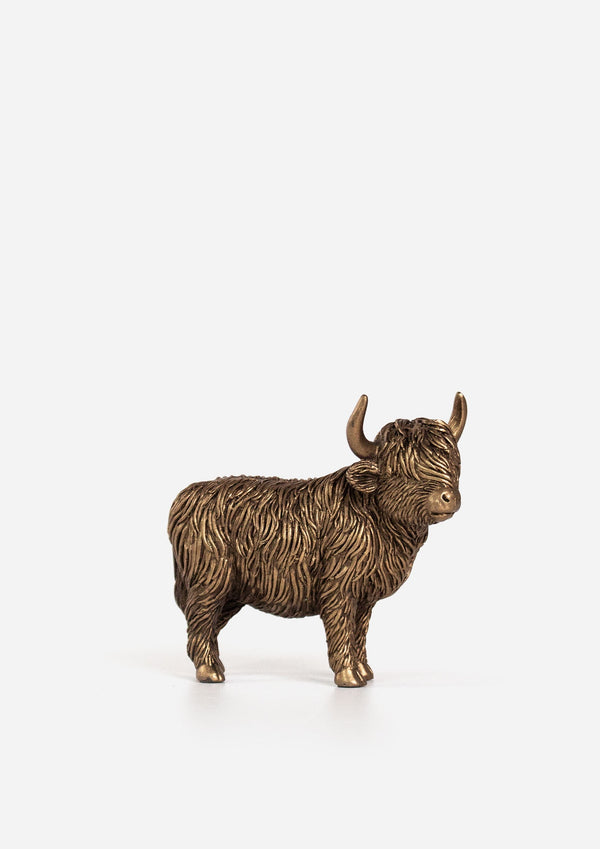 Bronze Highland Standing Cow