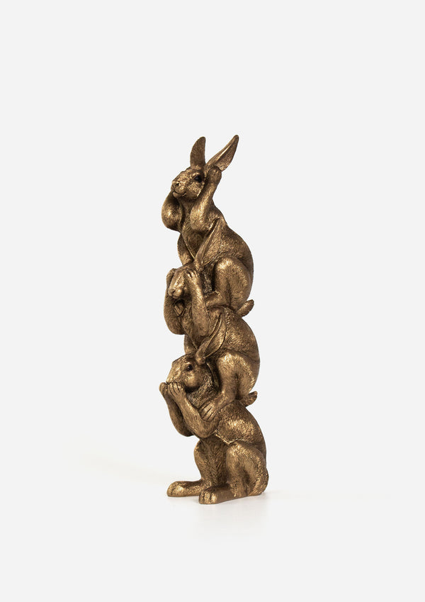 Bronze Standing Hares