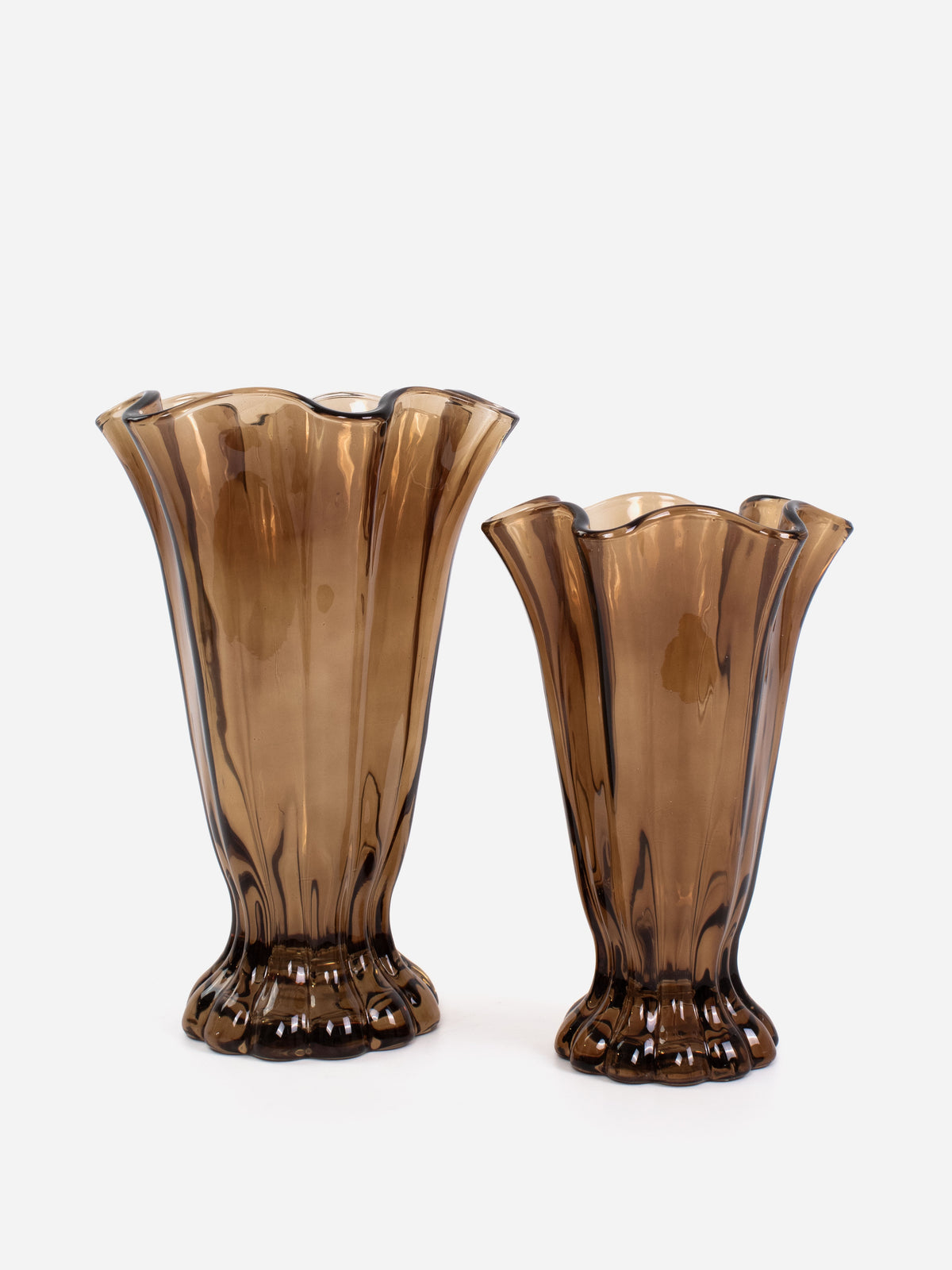 Brown Ruffle Vase