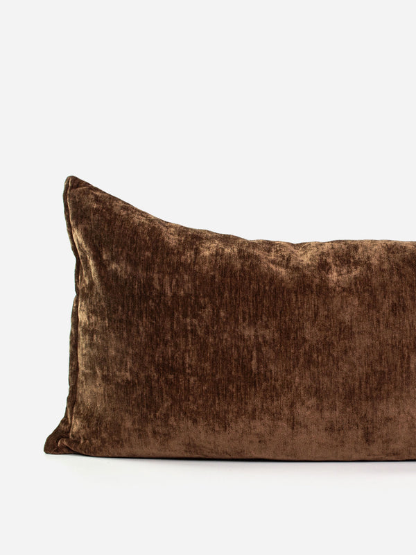 Brown Velvet Bolster Cushion